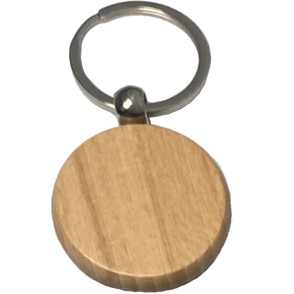Circle Wooden Keychain Thumbnail